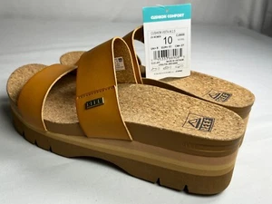Reef Cushion Vista Higher 2.5 CJ0655 Womens Brown Slip On Slide Sandals Size 10 - Picture 1 of 12