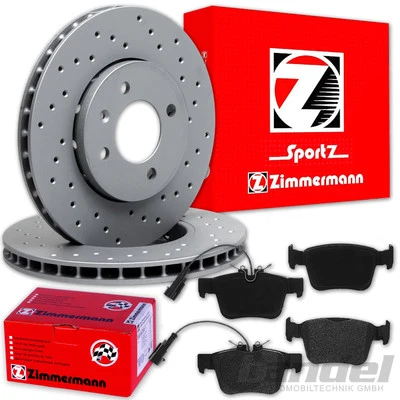 Zimmermann Sport Dischi 292mm + Pastiglie Posteriore Adatto A per Alfa Giulia - Immagine 1 di 4