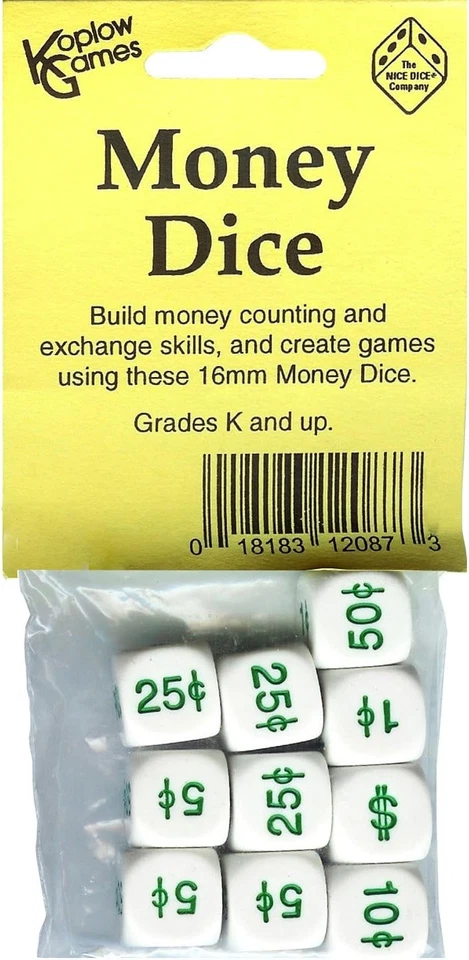 Dados de dinheiro (conjunto de 10) - Imagem 1 de 1