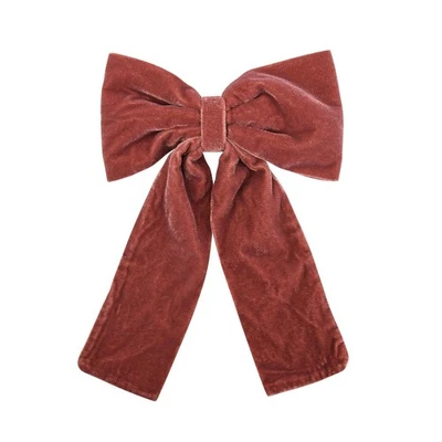 Lazo de pelo de terciopelo de 7 pulgadas con colas Foto 1 de 4