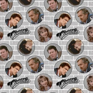 Cheers TV Show Photo Real Badges Digital on Gray  Springs Creative 21½ "x24" - Picture 1 of 4