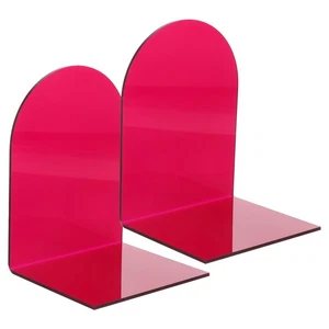  2 Pcs Buchstützen Acryl Klar Bücher Halterung Dekorative Buchend - Bild 1 von 12