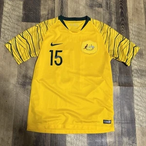 Authentic Nike 2018 Australia Mile Jedinak #15 World Cup Soccer Jersey M - Picture 1 of 9