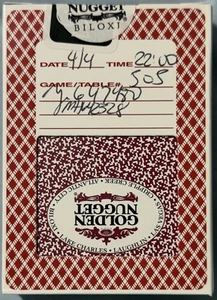 Lote de cartas usadas Golden Nugget Casino x2 - baraja roja y baraja negra - Imagen 1 de 4