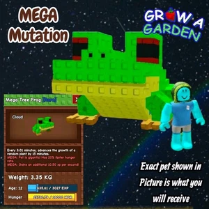 MEGA Laubfrosch. Alter/Gewicht auf Foto abgebildet. Grow A Garden. Same Day - Bild 1 von 1