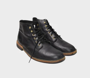Danner Boots Mens 10 Jack II Black Leather Mid Top Ankle Lace Up Desert Dress - Picture 1 of 9