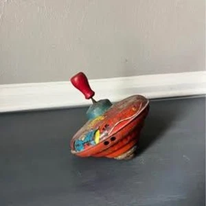 Vintage Tin Litho Spinning Toy Top - Picture 1 of 5