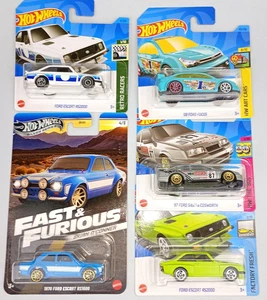 Hot wheels konvolut x 5 GB UK Ford Escorts Focus & Sierra Neu in OVP - Bild 1 von 8