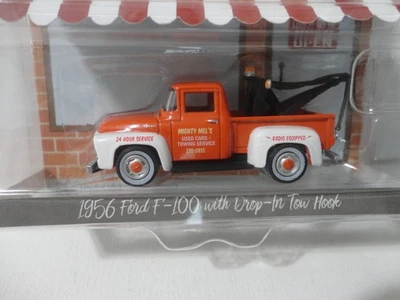 Greenlight 1956 FORD F-100 Orange '56 Tow Truck HOBBY SHOP S1 - Image 1 of 3