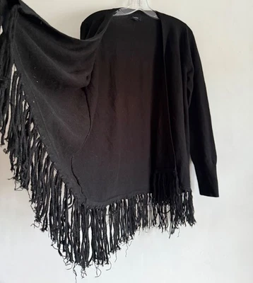 LUMIERE SUÉTER NEGRO MANGA LARGA JERSEY CON FLECOS TALLA:L Foto 1 de 4