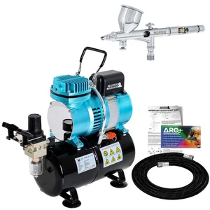 Master Airbrush Air Tank Compressor Kit, G44 Fine Detail 0.2 mm Gravity Airbrush - Picture 1 of 5
