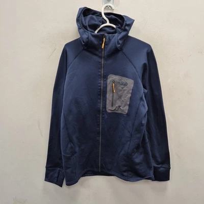 Rab Superflux Thermic Lightweight Stretchy Hooded Blue Fleece Jacket Coat Large - Image 1 of 4