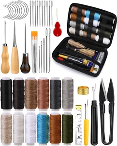 BAGERLA Kit de Costura de Alta Resistencia, 48 Piezas Kit de Aguja e Hilo con Hilo de Tapicería - Imagen 1 de 12