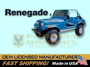 Jeep Renegade CJ5 CJ7 1977 1978 kit de calcomanías y rayas - Imagen 1 de 1