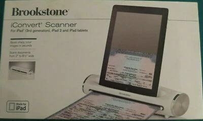 Brookstone iConvert Scanner Dock iPad iPad2 Tablets NEW NIB - Image 1 of 3