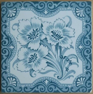  ALFRED MEAKIN - ANTIQUE VICTORIAN MAJOLICA TILE C1900 - Picture 1 of 3