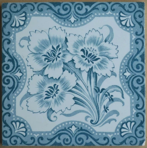 ALFRED MEAKIN - ANTIQUE VICTORIAN MAJOLICA TILE C1900 Cover