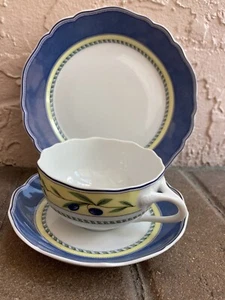 WEDGWOOD Tuscany Desert Setting Teacup Saucer & 7 1/2” Plate - Palm Beach Estate - Picture 1 of 6