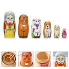 6 Wooden Matryoshka Nesting Dolls Kids Toy Decor Crafts