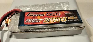 Gens Ace Batteria Lipo 7.4volts 2s 2000 Mah 25c Lipo Battery - Foto 1 di 1