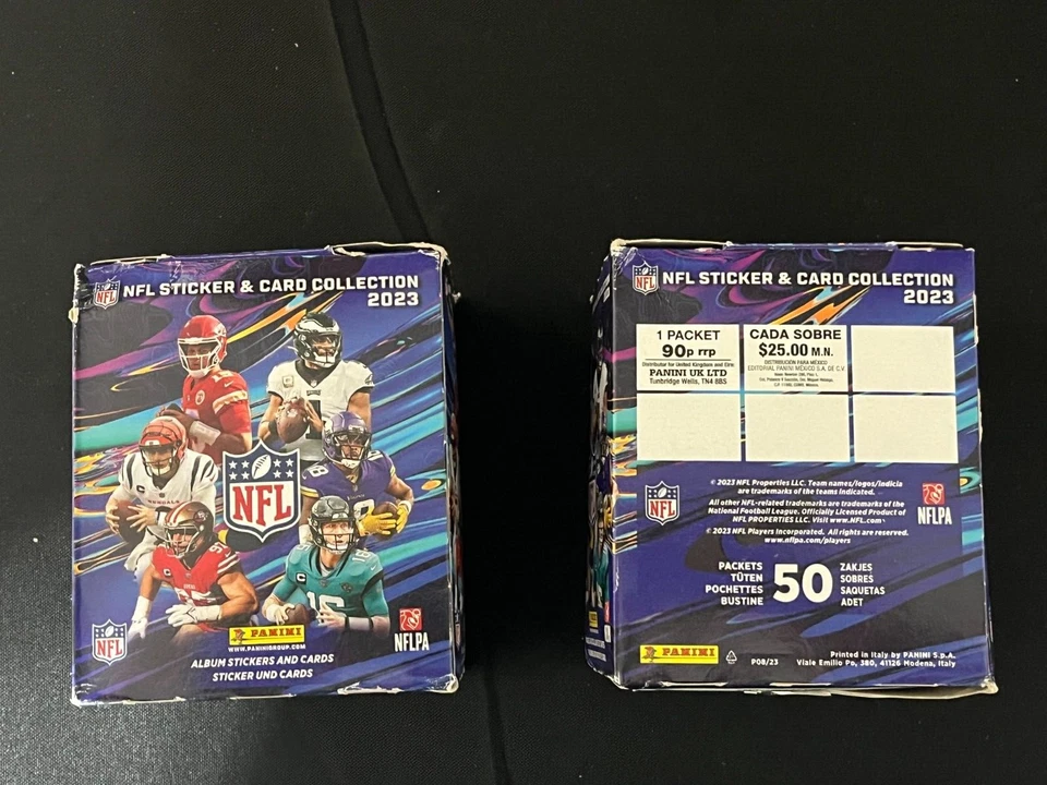25 Packs Panini nfl Football Sticker 2023 - With 125