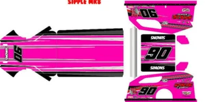 SIPPLE SPEED SHOP MK8 SLASH PINK STRIPE THEME WRAP KIT - Picture 1 of 1