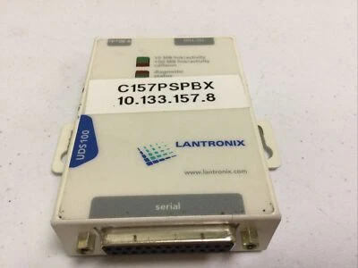 NEW, LANTRONIX C157PSPBX 10 133 157 8 EXTERNAL ETHERNET DEVICE SERVER, FREE SHIP - Image 1 of 4