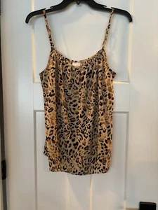 Top nuovo con etichette Cabi #8028 Lynx Cami stampa leopardata taglia M - Foto 1 di 7