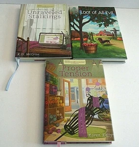 Annie's Mysteries Unraveled Flower Shop Stalkings Proper Tension Loot Evil HC/DJ - Picture 1 of 11