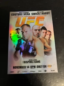 2010 Topps UFC Fight Poster card Randy Couture Brandon Vera UFC105 - Picture 1 of 2