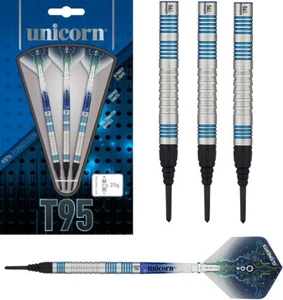 Unicorn T95 Core XL Blue 95% Tungsten Soft Tip Darts New 2021 - Picture 1 of 1