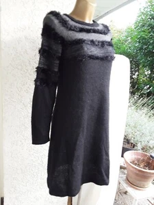 Sportmax Code max mara strick-kleid M schwarz grau top zustand mohair Angora - Bild 1 von 10