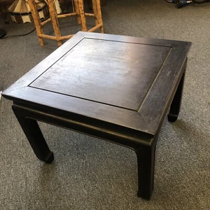 Antique Chinese Ming Style Wood Table H:15” L:20” X 20” X 15” Inches - Picture 1 of 9