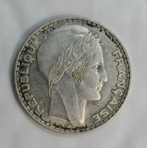 1938 Francia 20 francos KM#879 plata - Imagen 1 de 2