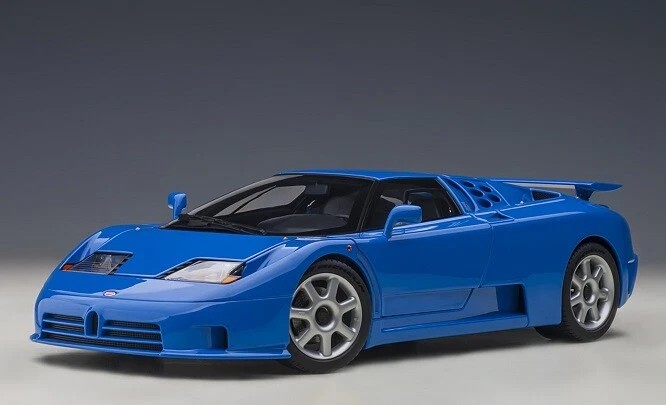 AUTOart 1/18 Bugatti EB110 SS Francese Blu 70917 Composto Modellino Auto Nuovo