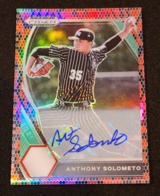 2021 Panini Prizm Draft Picks Anthony Solometo SNAKESKIN PRIZM AUTO SSP #13/15! - Image 1 of 3