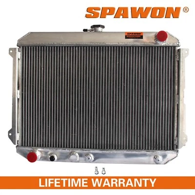 SPAWON Radiator For Mazda B2000 B2200 2.2L 2.0L 82-84 86-93 Full Aluminum L4 AT - Image 1 of 4