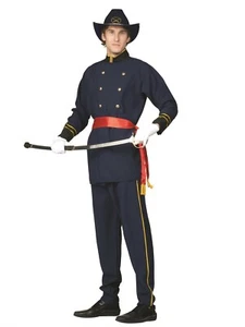 UNION OFFICER ADULT COSTUME CIVIL WAR SOLDIER GENERAL ARMY MENS UNIFORM BLUE - Picture 1 of 2