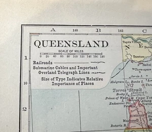 1905 Color Country Maps of Queensland Australia and North & South Poles - Picture 1 of 3