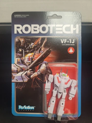 VF-1J VERITECH FIGHTER ReAction Super7 3.75" Figure Robotech MOC Cover
