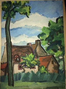 GOUACHE DE VICTORIN TRUCHET, PEINTRE FRANÇAIS (1892-1967). - Imagen 1 de 3