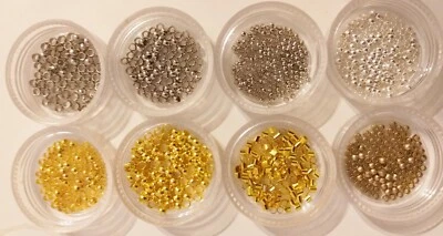 Quetschperlen Kalotten Crimps rund   Größen zur Auswahl Ø 1,5 - 3 mm - Bild 1 von 2