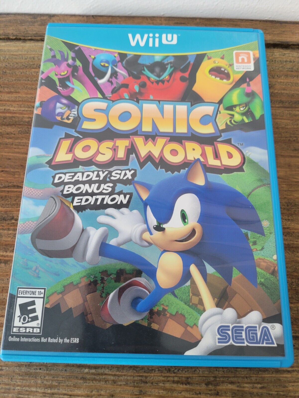 Sonic Lost World Deadly Six Bonus Edition Nintendo Wii U 2012 Complete MINT disc