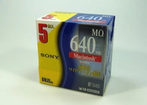 5x ungeöffnete Sony 3,5 Zoll 640MB wiederbeschreibbare MO Disk / Mac Formatierung - Bild 1 von 3