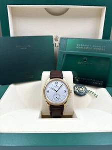 Rolex 1908 White Dial Yellow Gold Leather Strap 52508 Box & Papers 2024 - Picture 1 of 12
