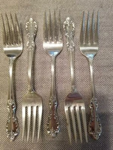 Wm Rogers Mfg Grand Elegance 1959 Silverplate Flatware Extra Plate Forks - Photo 1/4