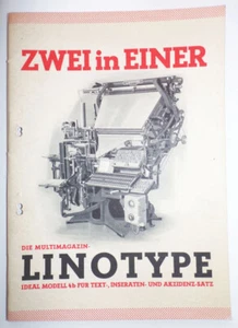 Mergenthaler Setzmaschinen Factory Buchdrucker Machines Advertising Old Broschur - Picture 1 of 4