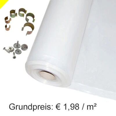 Gewächshausfolie UV4 GeKaHo Frühbeetfolie Breite 6m Tomatenhausfolie Gartenfolie