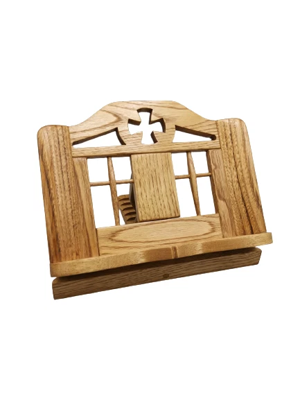 Handmade Natural Chestnut Wooden Lectern Tabletoppodium from Mount Athos Greece - Image 1 of 4