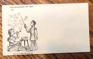 Sobre cubierta de guerra civil patriótica soldado rompiendo las burbujas de la secesión - Imagen 1 de 2